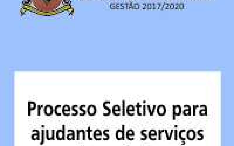 Processo Seletivo para ajudantes de serviços gerais será aberto em fevereiro